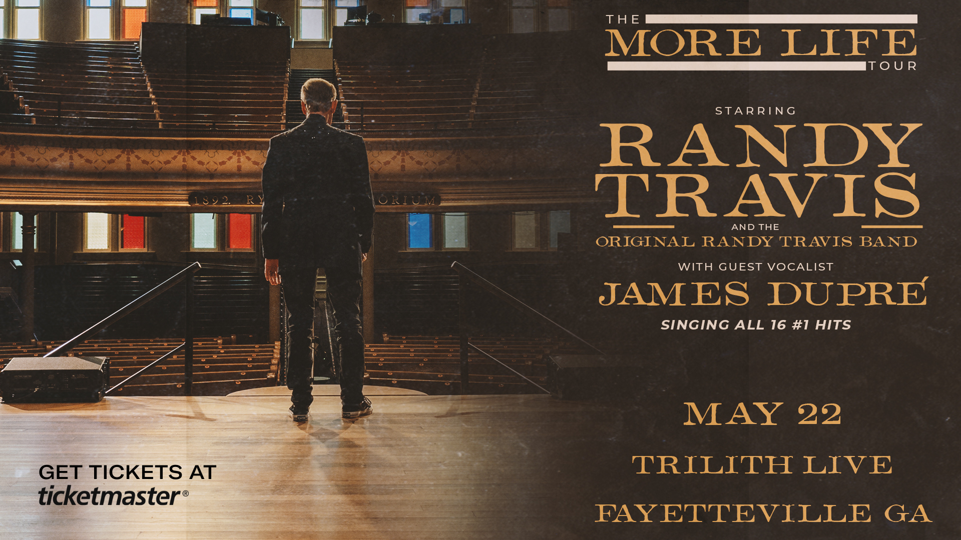 More Info for Randy Travis:  The More Life Tour featuring guest vocalist James Dupré
